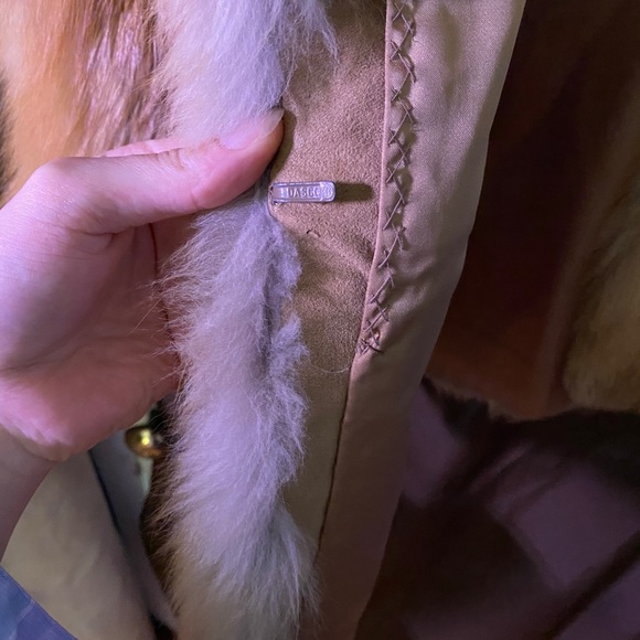 Orange fox fur coat, REAL FUR - Picture 5 of 7